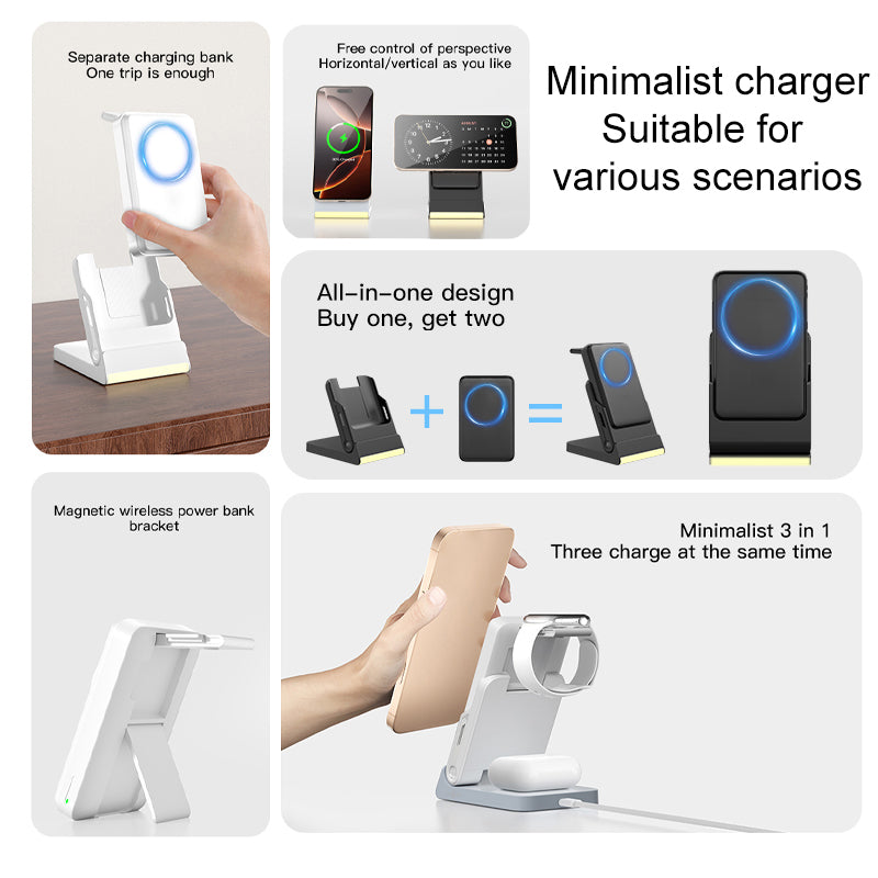 New-5in1-Wireless-Charger-10,000 mah-Portable Charger and Night Light