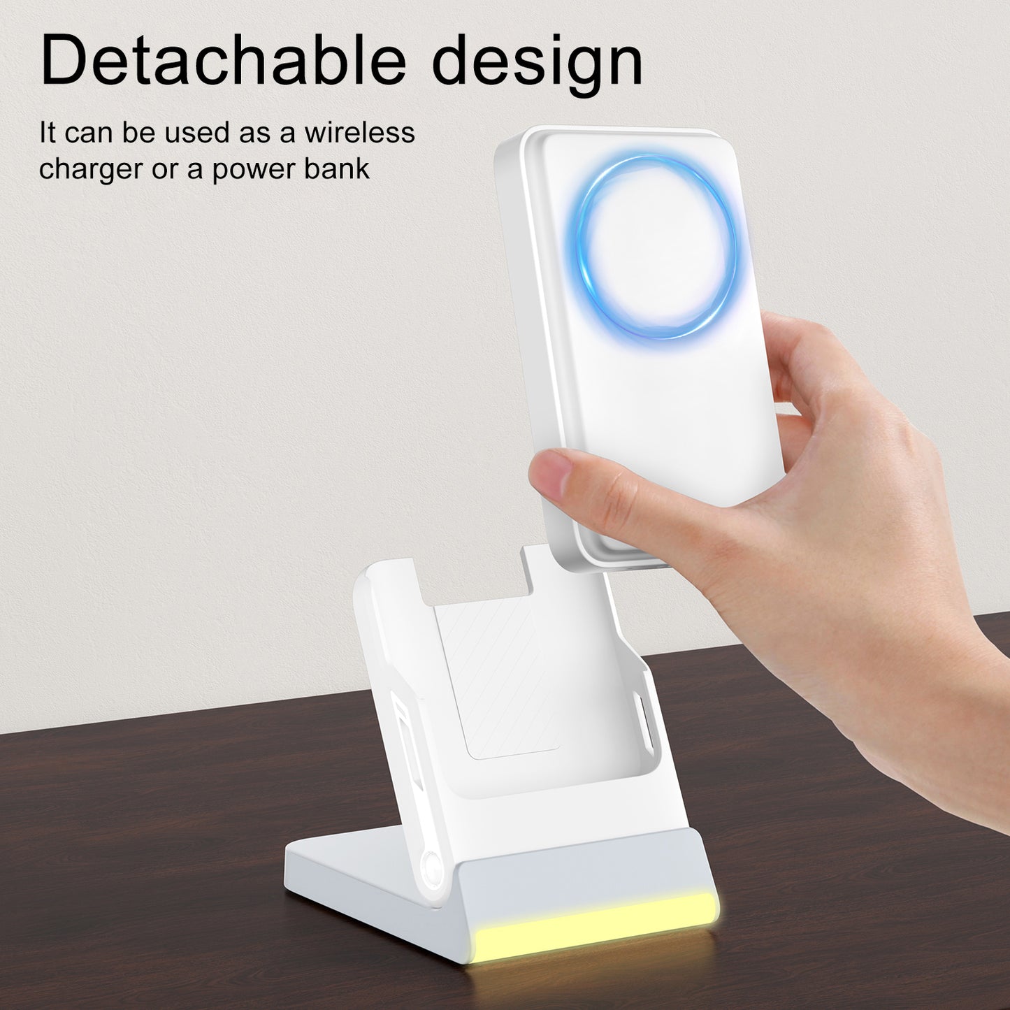 New-5in1-Wireless-Charger-10,000 mah-Portable Charger and Night Light