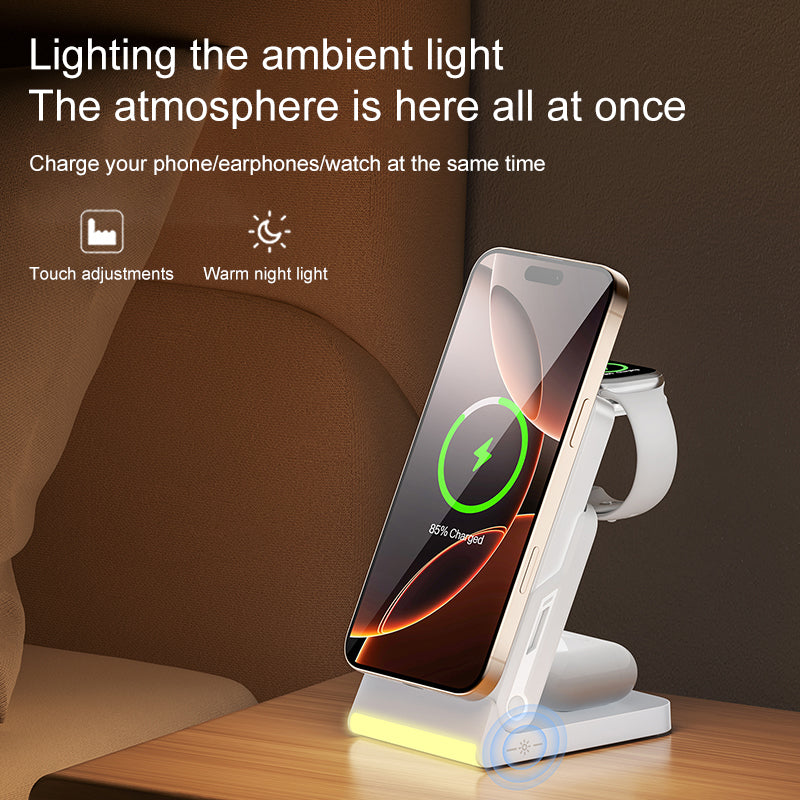 New-5in1-Wireless-Charger-10,000 mah-Portable Charger and Night Light