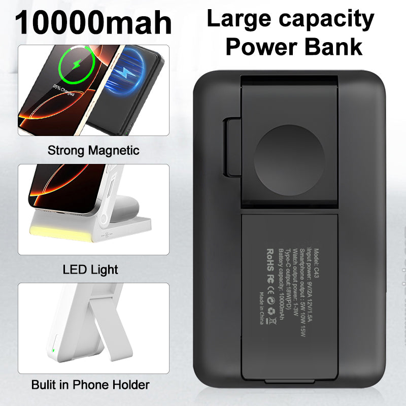 New-5in1-Wireless-Charger-10,000 mah-Portable Charger and Night Light