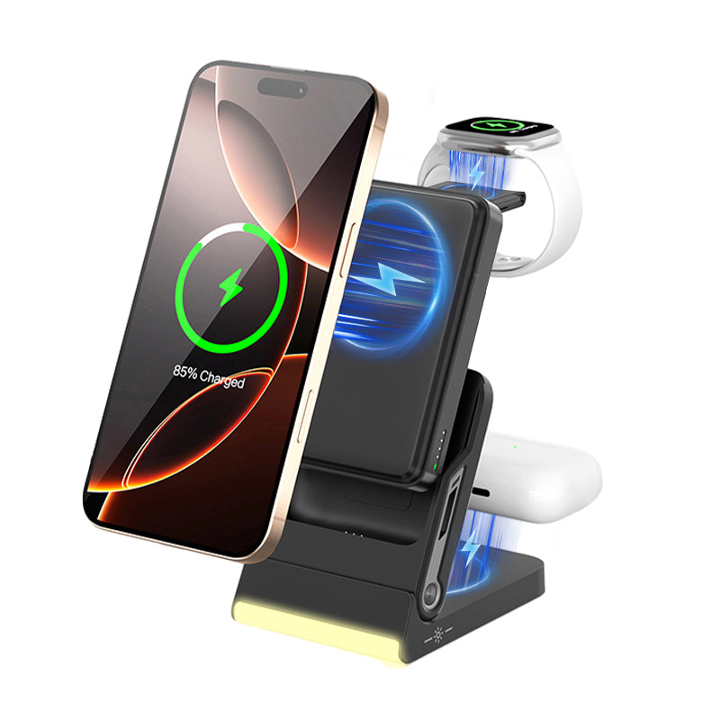 New-5in1-Wireless-Charger-10,000 mah-Portable Charger and Night Light