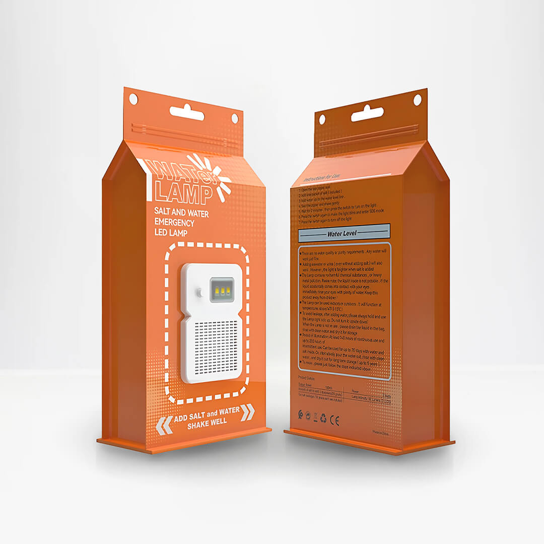 Emergency Light Salt Water Lamp, No Battery Required Portable Lantern for Hiking,Camping Essentials Survival Gear Outdoor Lamp for Power Outages Outdoor Activities Night Fishing Camping