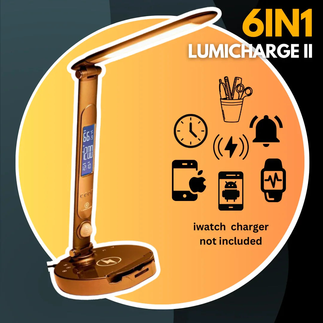 LumiCharge II | Premium Desk Lamp with Universal Phone Charger