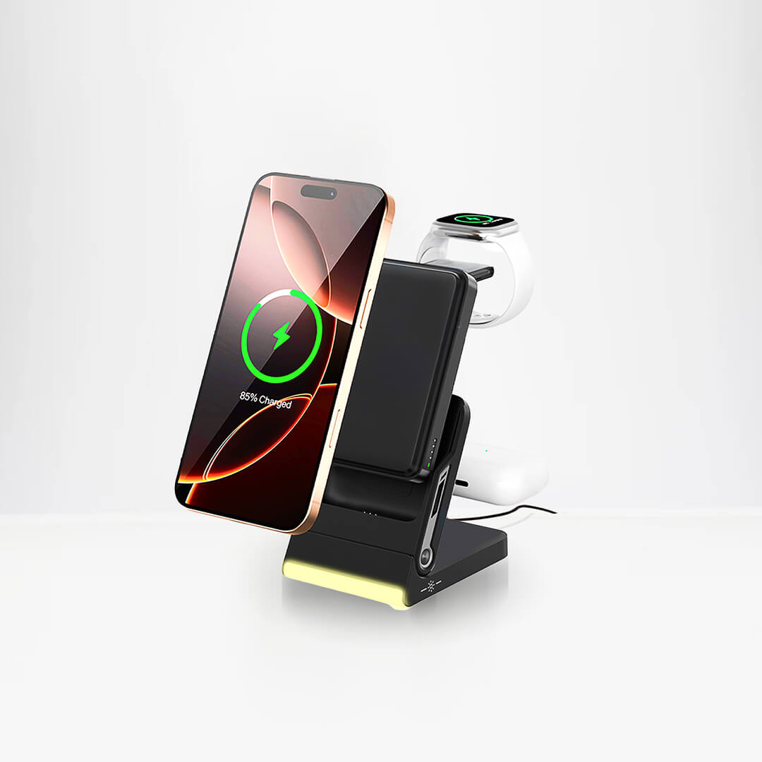lomi succulent wireless charger Magnetic Wireless Charger- 4 in 1 Charging Station Dock