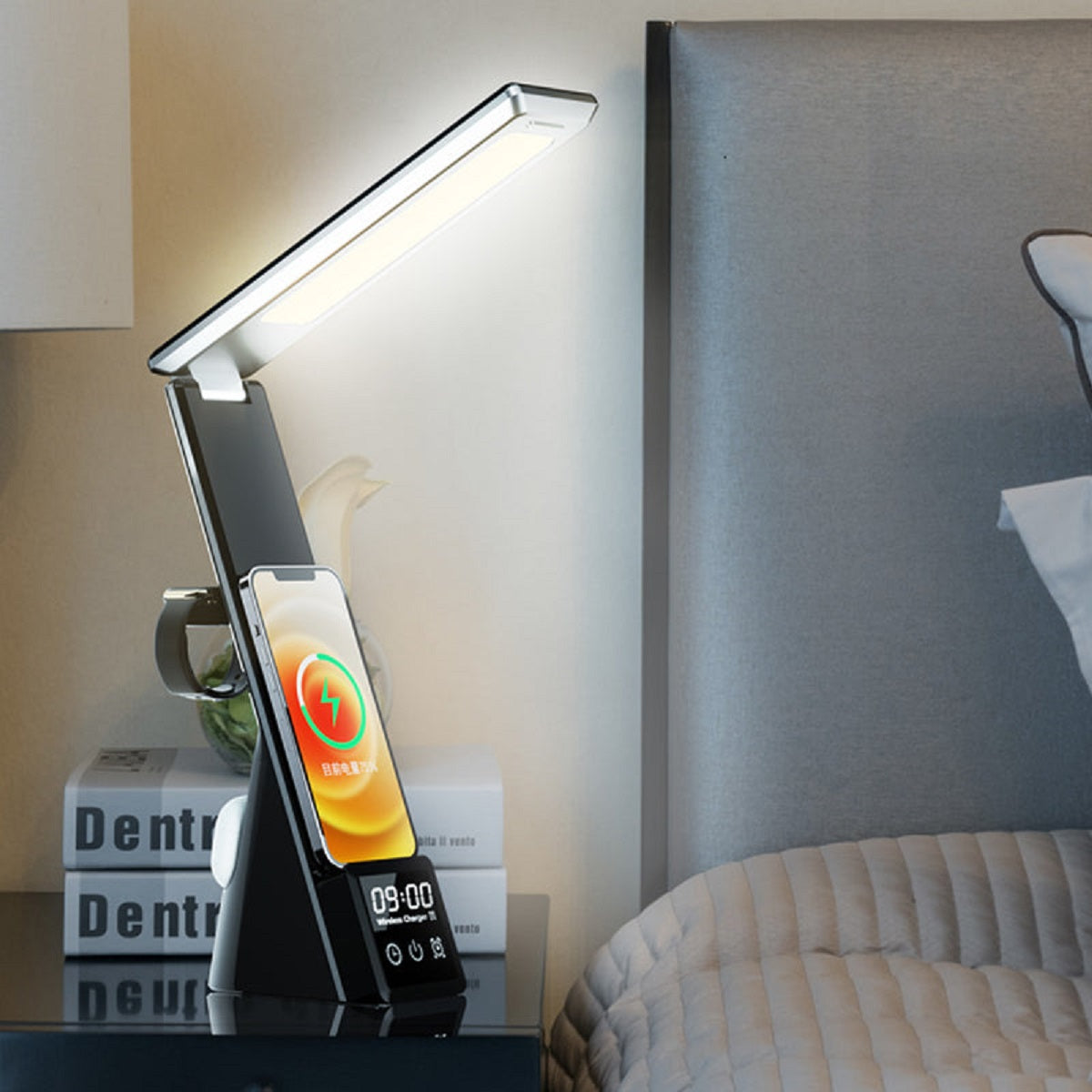 Introducing the Lumi-Mini: The Ultimate Multifunctional LED Desk Lamp with Wireless Charger!