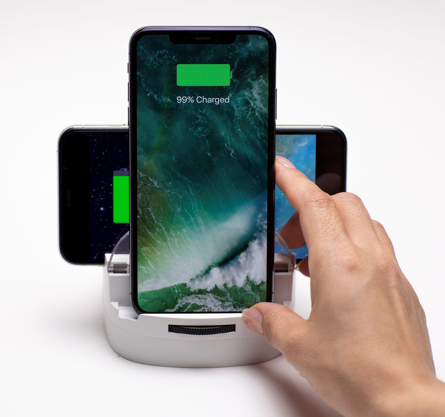 UD - 3 in 1 Phone Charger Dock - iPhone  16, 15, 14, 12, X, Airpods, Samsung, Android | Wireless Charger