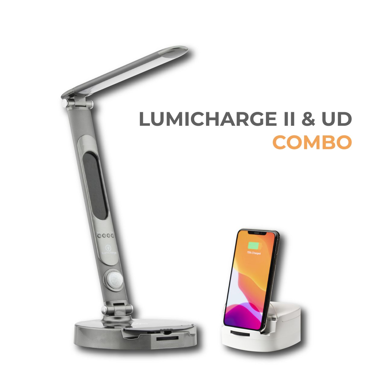 Wireless dock charger and LED desk lamp 